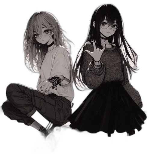 dress, jacket, weapon, anime transparent PNG cut-out