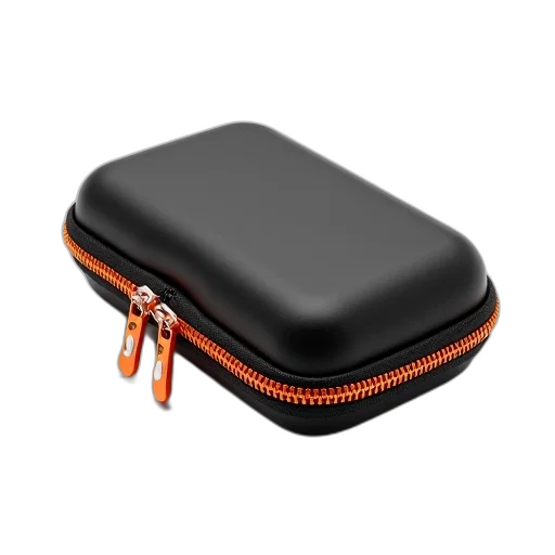 black, orange, rectangular-shaped, case transparent PNG cut-out