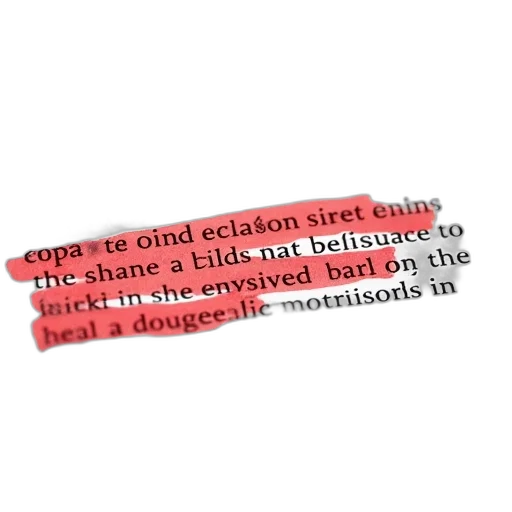redacted, text, document, red transparent PNG cut-out