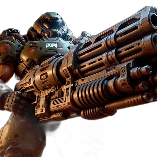 weapon, concept art, 3d render, armored transparent PNG cut-out
