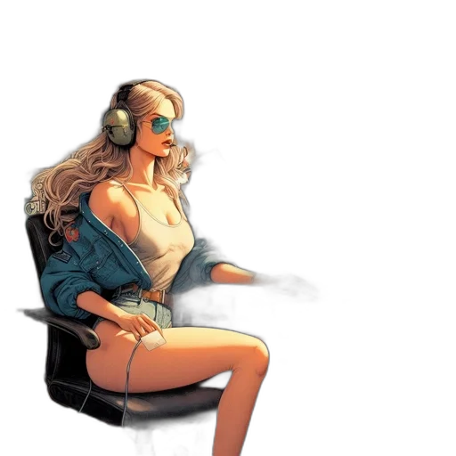 concept art, comic book art, cyberpunk, pixel art transparent PNG cut-out