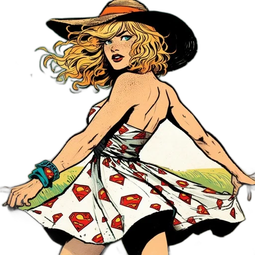 dress, comic book art, cartoon, concept art transparent PNG cut-out