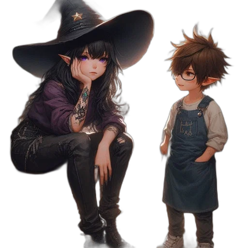 hat, staff, concept art, fantasy art transparent PNG cut-out