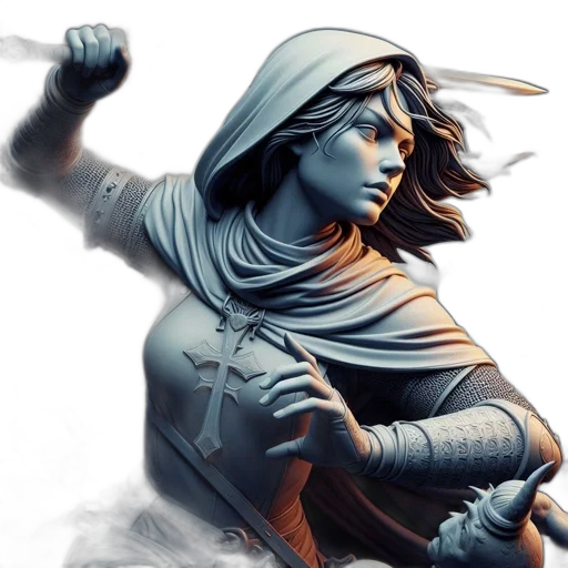 fantasy art, concept art, comic book art, photorealistic transparent PNG cut-out