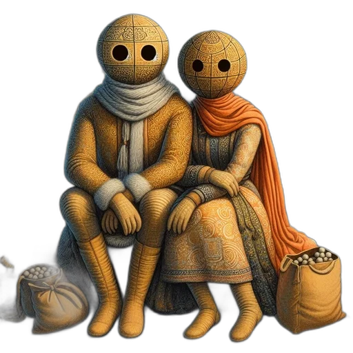 mask, robot, concept art, oil painting transparent PNG cut-out