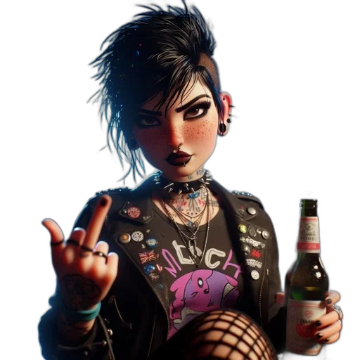jacket, bottle, cyberpunk, concept art transparent PNG cut-out