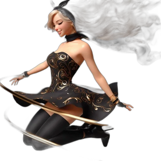 dress, sword, dragon, fantasy art transparent PNG cut-out