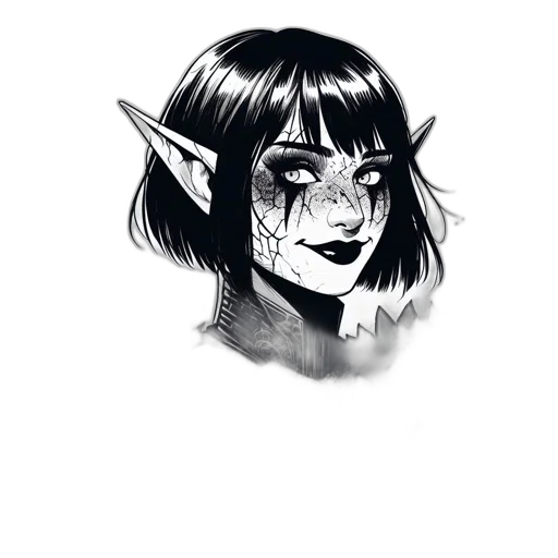 face, mask, creature, fantasy art transparent PNG cut-out