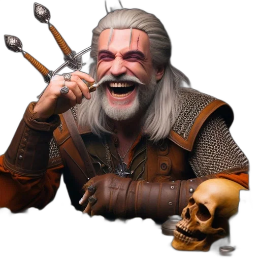 face, staff, sword, weapon transparent PNG cut-out