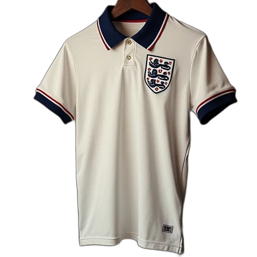 england, retro, football, shirt transparent PNG cut-out