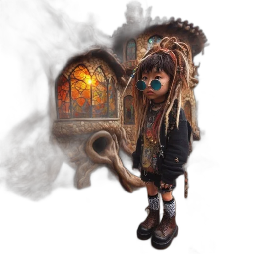 staff, mask, dragon, creature transparent PNG cut-out