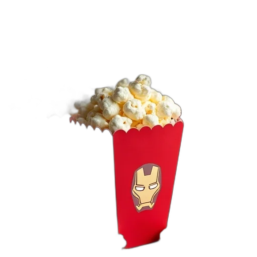 food, crown, 3d render, popcorn transparent PNG cut-out