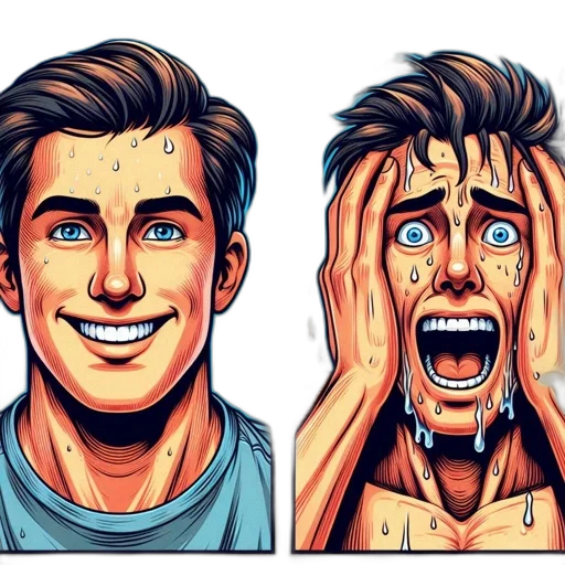 face, mask, comic book art, photorealistic transparent PNG cut-out
