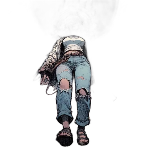 jacket, creature, hair, dress transparent PNG cut-out