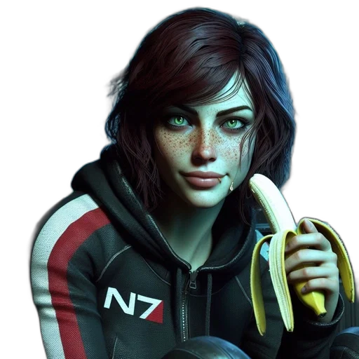 jacket, face, staff, weapon transparent PNG cut-out