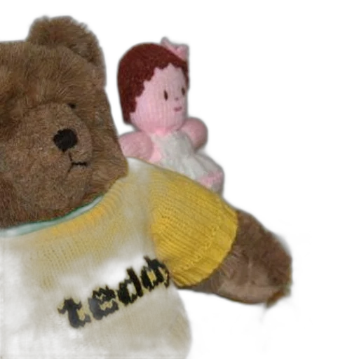teddy, bear, wearing, yellow transparent PNG cut-out
