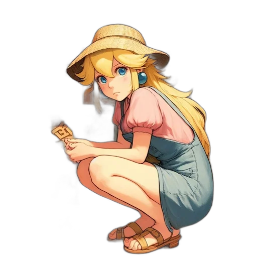 hat, staff, dress, weapon transparent PNG cut-out
