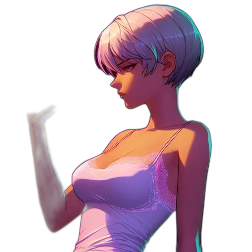 dress, jacket, staff, robot transparent PNG cut-out