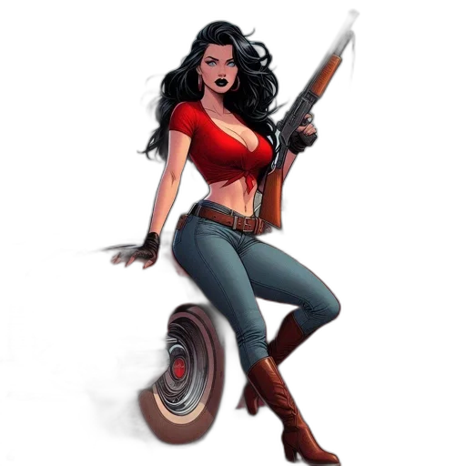 comic book art, concept art, cartoon, fantasy art transparent PNG cut-out