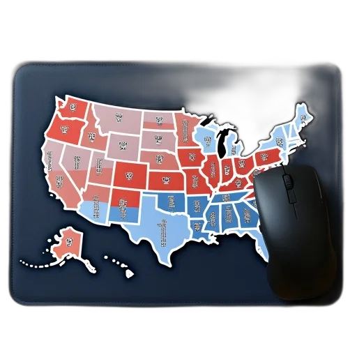 presidential, election, map, mousepad transparent PNG cut-out