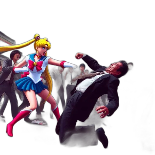 concept art, comic book art, anime, 3d render transparent PNG cut-out