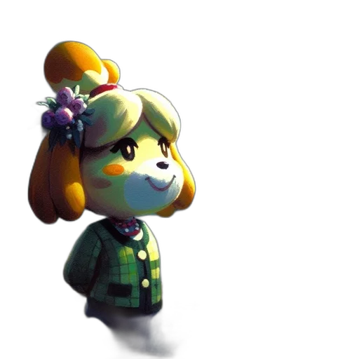 staff, flower, dress, creature transparent PNG cut-out