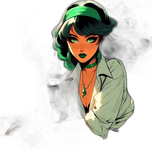 hat, mask, staff, comic book art transparent PNG cut-out
