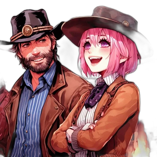 hat, jacket, anime, concept art transparent PNG cut-out