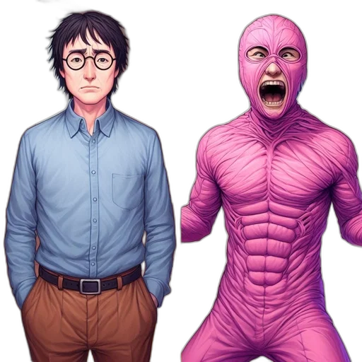 creature, mask, animal, comic book art transparent PNG cut-out