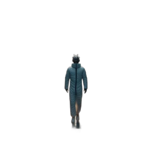 robot, jacket, creature, staff transparent PNG cut-out