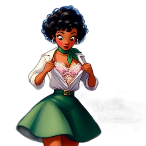 dress, concept art, cartoon, comic book art transparent PNG cut-out