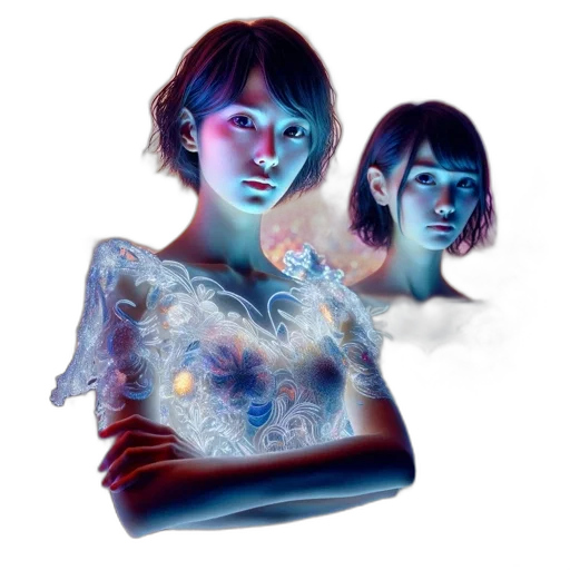 jewelry, face, concept art, fantasy art transparent PNG cut-out
