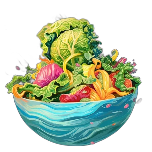 food, crown, photorealistic, watercolor transparent PNG cut-out