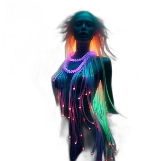 dress, hair, creature, jewelry transparent PNG cut-out