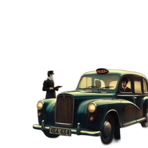 car, hat, concept art, 3d render transparent PNG cut-out