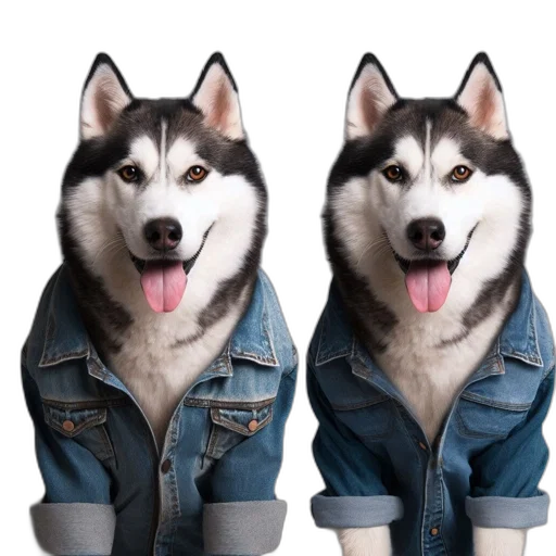 jacket, animal, creature, photorealistic transparent PNG cut-out