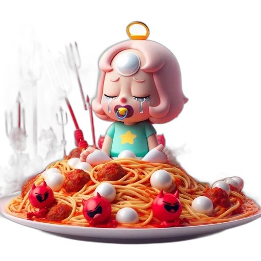 food, concept art, 3d render, pixel art transparent PNG cut-out