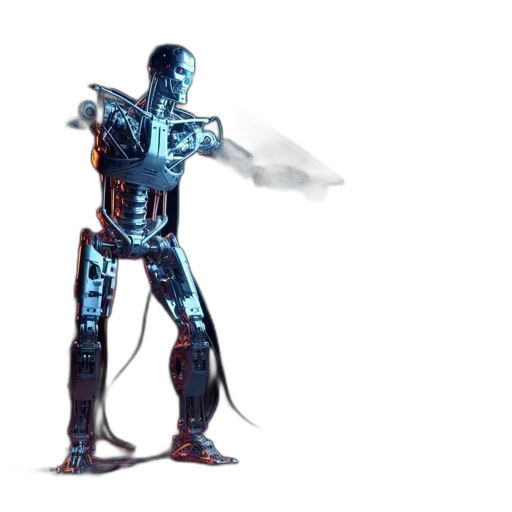 robot, weapon, concept art, cyberpunk transparent PNG cut-out