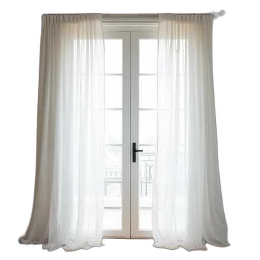 furniture, sheer, curtains, white transparent PNG cut-out