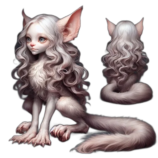 creature, hair, fantasy art, concept art transparent PNG cut-out