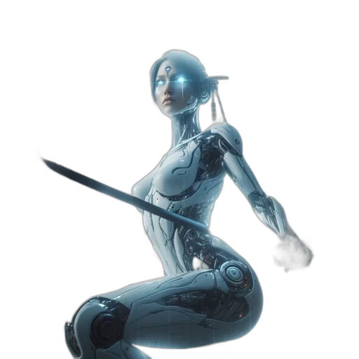 robot, staff, sword, weapon transparent PNG cut-out