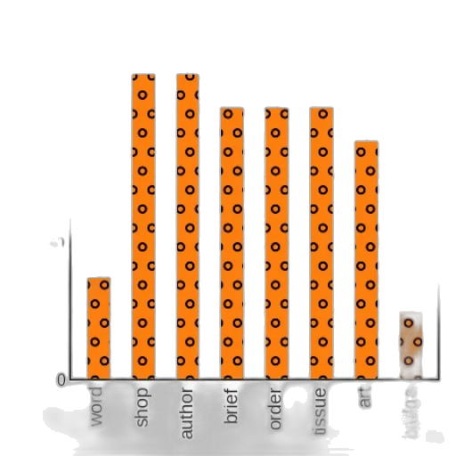 staff, bar, chart, orange transparent PNG cut-out