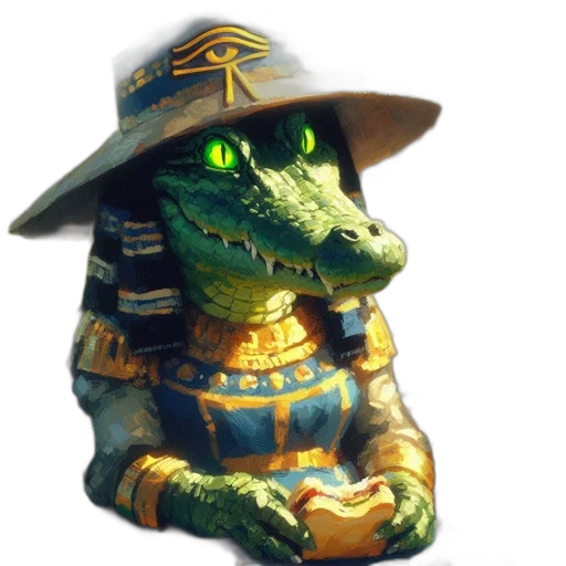 hat, dragon, mask, staff transparent PNG cut-out
