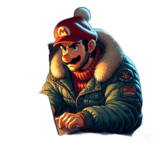 jacket, hat, creature, face transparent PNG cut-out
