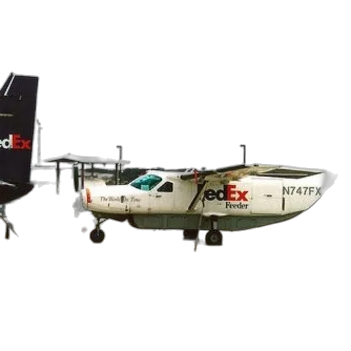 fedex, feeder, airplane, parked transparent PNG cut-out