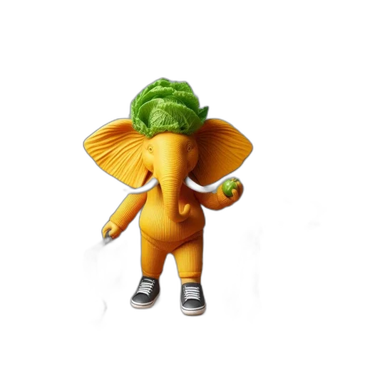 hat, flower, animal, staff transparent PNG cut-out