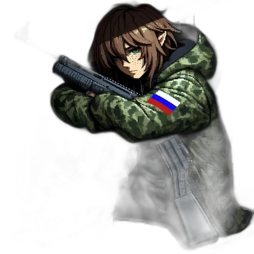 weapon, jacket, staff, face transparent PNG cut-out