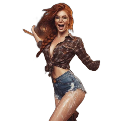 hair, concept art, cartoon, comic book art transparent PNG cut-out