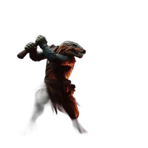 dragon, creature, staff, weapon transparent PNG cut-out
