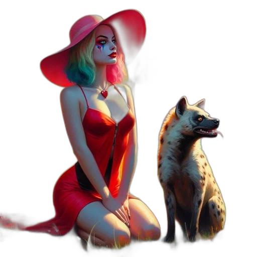 dress, hat, creature, concept art transparent PNG cut-out